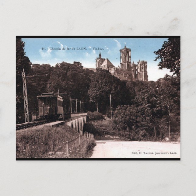 Alte Postkarte - Laon, Aisne (Vorderseite)