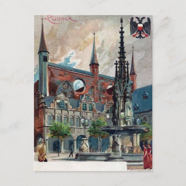 Alte Postkarte - Lübeck, Deutschland (Vorderseite)