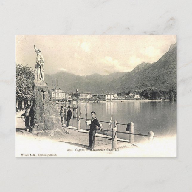 Alte Postkarte - Lugano, Schweiz (Vorderseite)
