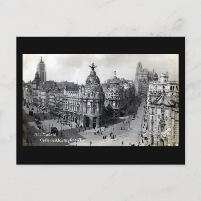Alte Postkarte - Madrid (Vorderseite)