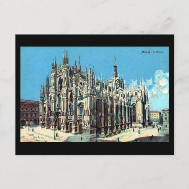 Alte Postkarte - Mailand, Duomo (Vorderseite)