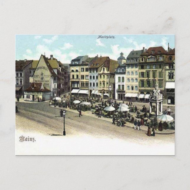Alte Postkarte - Mainz, Deutschland (Vorderseite)