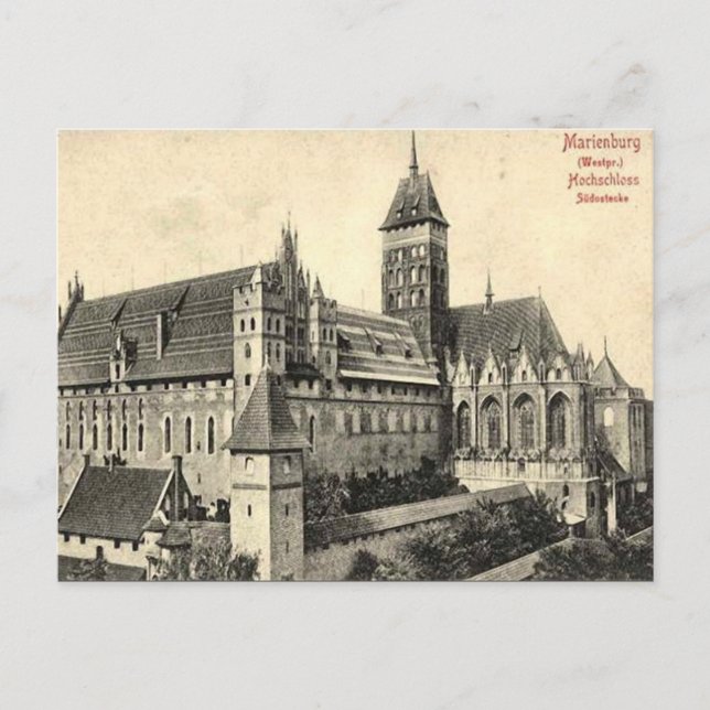 Alte Postkarte - Malbork/Marienburg, Polen (Vorderseite)