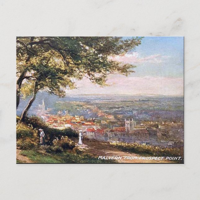 Alte Postkarte - Malvern, Worcestershire (Vorderseite)