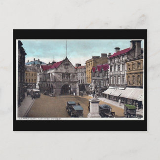 Alte Postkarte - Marktplatz, Shrewsbury