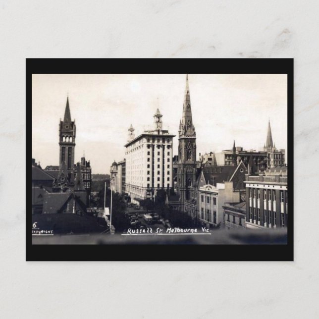 Alte Postkarte - Melbourne, Victoria (Vorderseite)