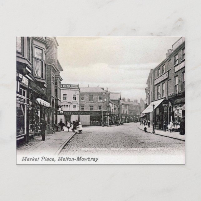 Alte Postkarte - Melton Mowbray, Leicestershire (Vorderseite)