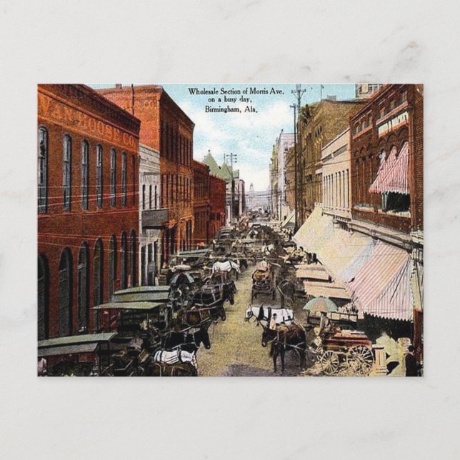 Alte Postkarte - Morris Ave, Birmingham, Alabama (Vorderseite)