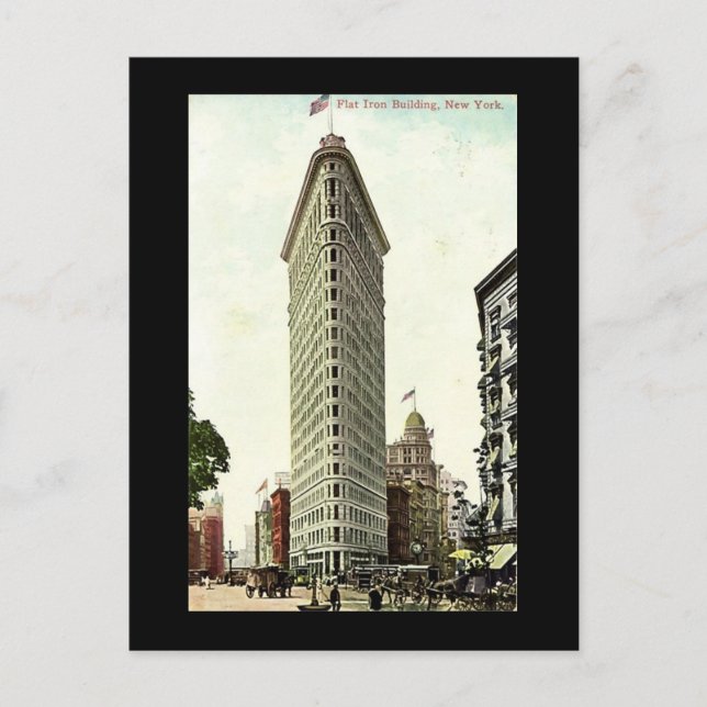 Alte Postkarte, New York City, Flacheisen-Gebäude Postkarte (Vorderseite)