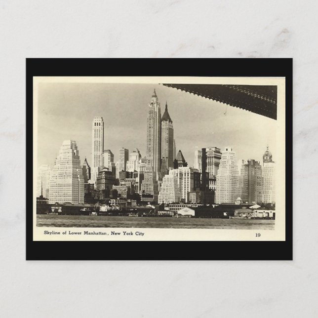 Alte Postkarte, New York City Postkarte (Vorderseite)