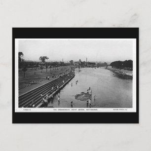 Alte Postkarte - Nottingham, Trent Bridge