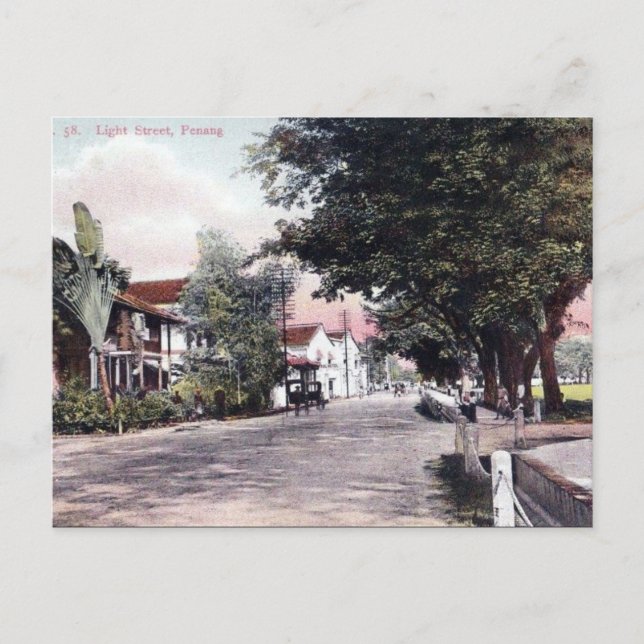 Alte Postkarte - Penang, Malaysia (Vorderseite)