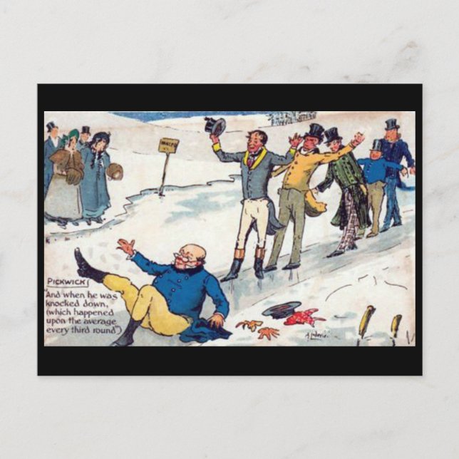 Alte Postkarte - Pickwick Papers von Charles Dicke (Vorderseite)