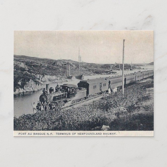 Alte Postkarte - Port-aux-Basques, Neufundland (Vorderseite)