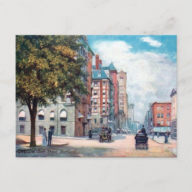 Alte Postkarte - Portland, Oregon (Vorderseite)