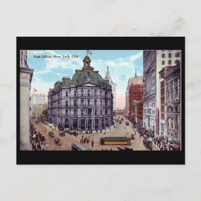Alte Postkarte, Post, New York City Postkarte (Vorderseite)
