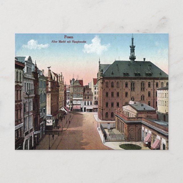 Alte Postkarte - Poznan, Polen (Vorderseite)