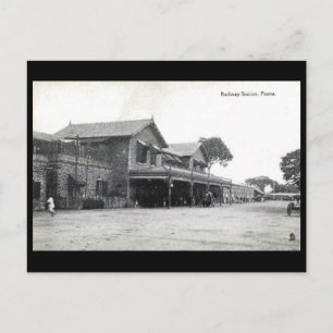 Alte Postkarte - Pune, Indien
