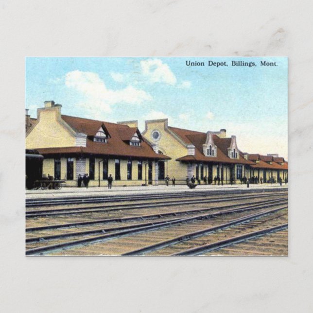 Alte Postkarte - Rechnungen, Montana (Vorderseite)