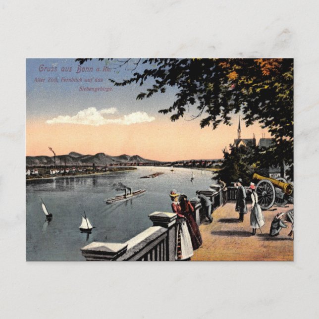 Alte Postkarte - Rhein, Bonn, Deutschland (Vorderseite)