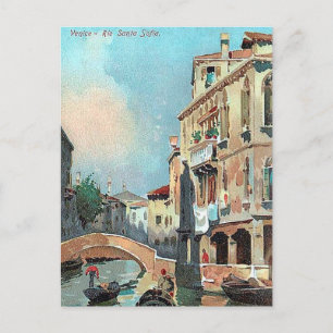 Alte Postkarte - Rio Santa Sofia, Venedig