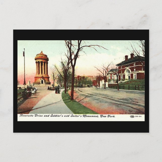 Alte Postkarte - Riverside Drive, NYC (Vorderseite)