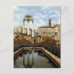 Alte Postkarte, Rom, Tempel von Castor und Pollux Postkarte