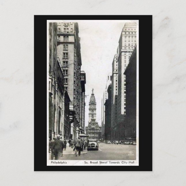 Alte Postkarte - S Broad St, Philadelphia PA (Vorderseite)