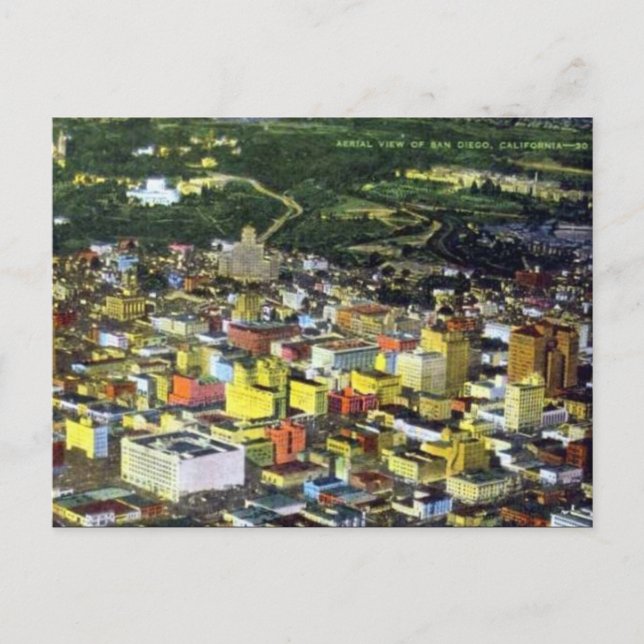 Alte Postkarte - San Diego, Kalifornien (Vorderseite)