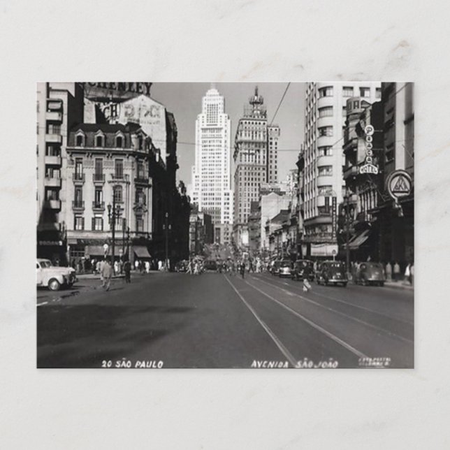 Alte Postkarte - São Paulo, Brasilien (Vorderseite)