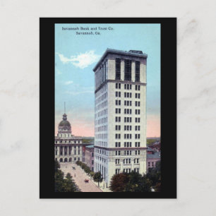 Alte Postkarte - Savannah Bank und Trust Co