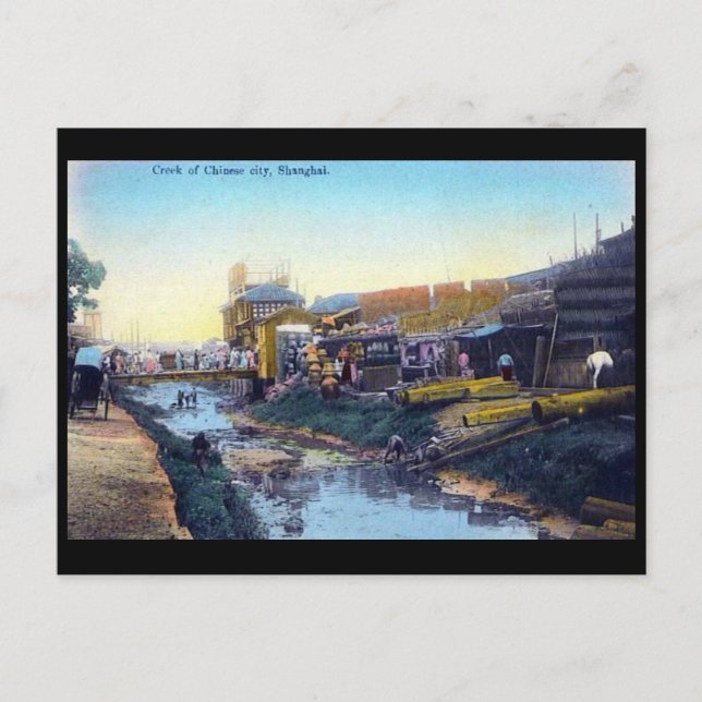 Alte Postkarte - Shanghai, China. (Vorderseite)