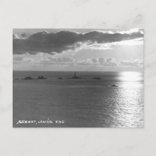 Alte Postkarte - Sonnenuntergang, Landende, Wand