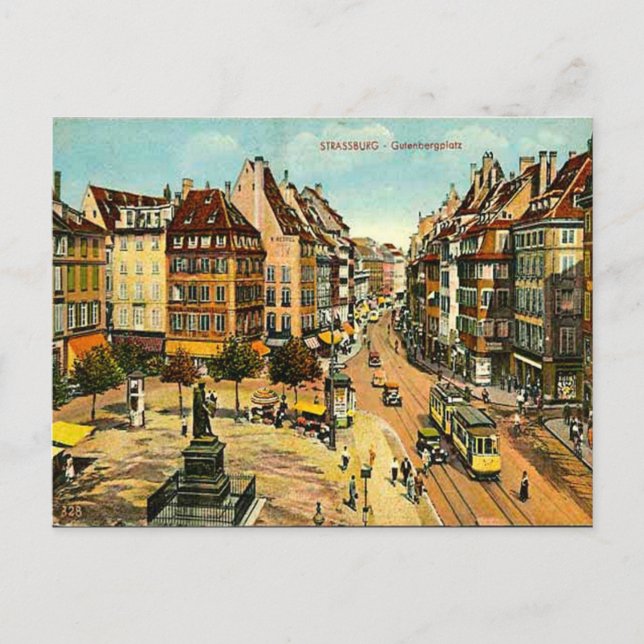 Alte Postkarte - Straßburg, Frankreich (Vorderseite)