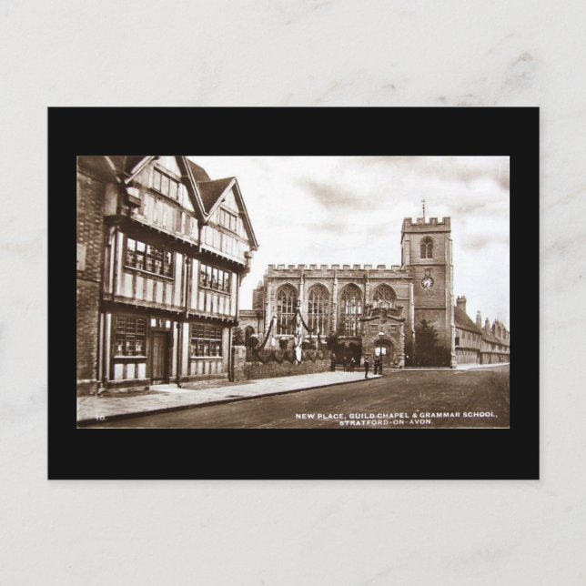Alte Postkarte, Stratford-upon-Avon Postkarte (Vorderseite)