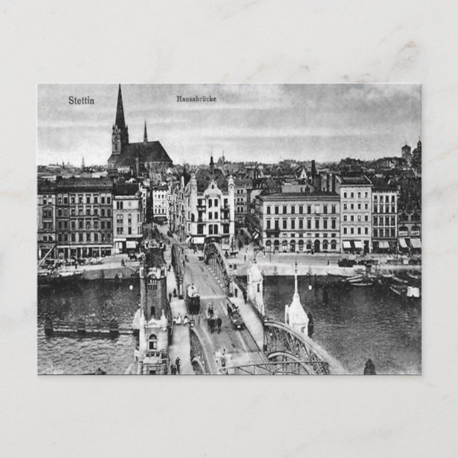 Alte Postkarte - Szczecin/Stettin, Polen (Vorderseite)