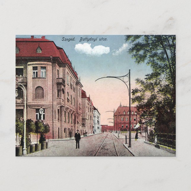 Alte Postkarte - Szeged, Ungarn (Vorderseite)