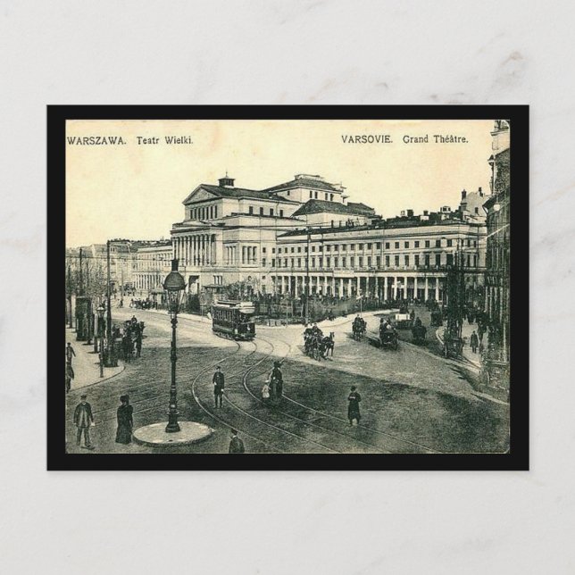 Alte Postkarte - Teatr Wielki, Warschau, Polen (Vorderseite)