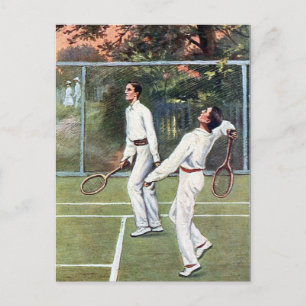 Alte Postkarte - Tennis