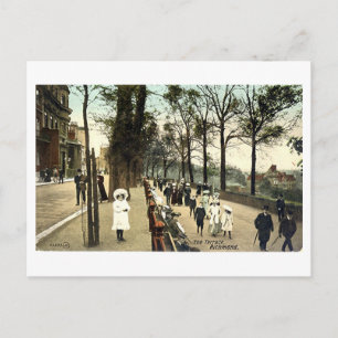 Alte Postkarte, Terrasse, Richmond Ankündigungspostkarte