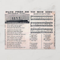 Alte Postkarte - "Titanic" Hymne