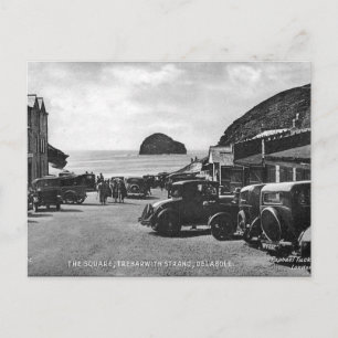 Alte Postkarte - Trebarmit Strand, Cornwall