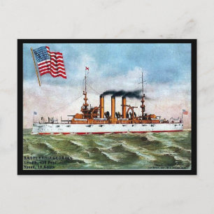 Alte Postkarte - US-Schlachtschiff "Georgien"