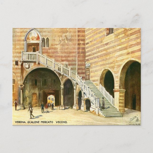 Alte Postkarte - Verona, Italien (Vorderseite)