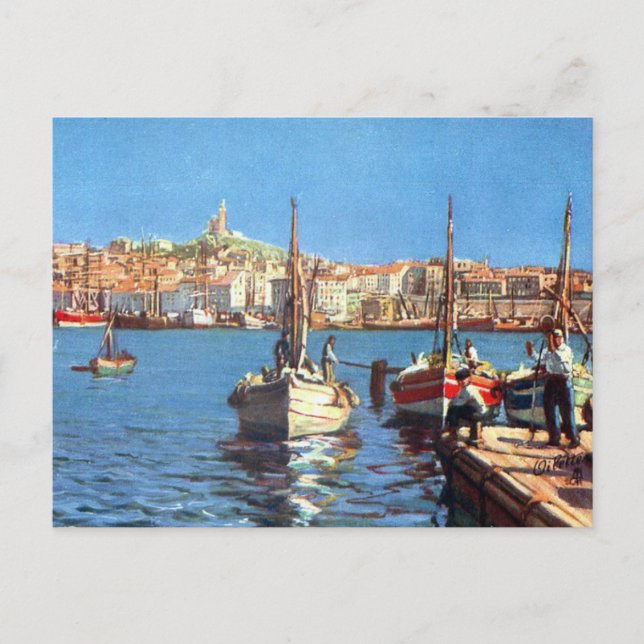 Alte Postkarte - Vieux Port, Marseille (Vorderseite)