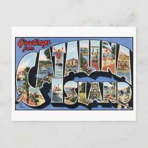 Alte Postkarte von der Insel Catalina