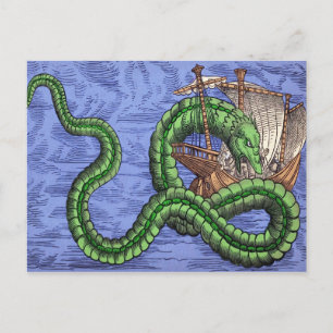 Alte Postkarte von Sea Dragon
