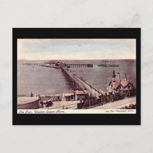 Alte Postkarte, Weston-super-Mare, Pier Postkarte