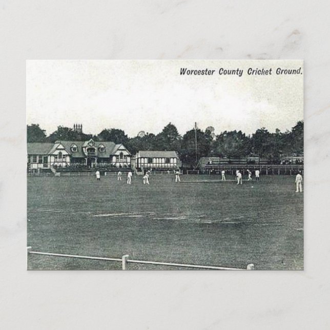 Alte Postkarte - Worcester Cricket Ground (Vorderseite)