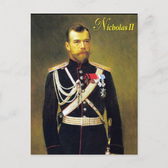 Alte Postkarte - Zar Nicholas II (Vorderseite)
